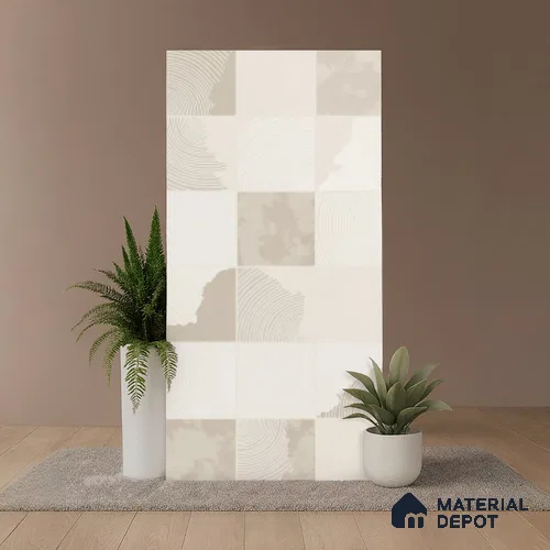 Patterned Look Wall Tile TL 08118 B SG Portugal Beige Decor 4 ft x 2 ft Vitrified Matte Finish - 9 mm | Random 4
