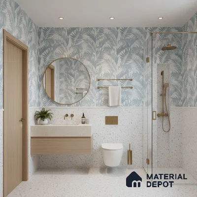 Tropical Wall Tile TL 08120 B SG Ontario Grey Decor 02 Endless 4 ft x 2 ft Vitrified Matte Finish - 9 mm (Sample)