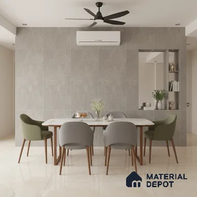 Punch Look Wall Tile TL 08123 B Moonstone Grey Decor 4 ft x 2 ft Vitrified Matte Finish - 9 mm | Random 4