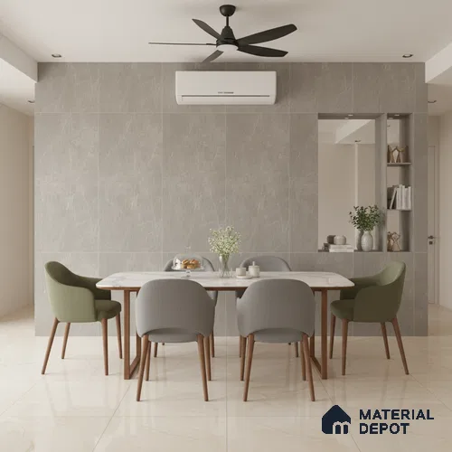 Punch Look Wall Tile TL 08123 B Moonstone Grey Decor 4 ft x 2 ft Vitrified Matte Finish - 9 mm | Random 4