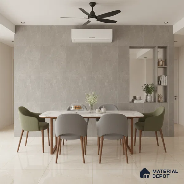 Punch Look Wall Tile TL 08123 B Moonstone Grey Decor 4 ft x 2 ft Vitrified Matte Finish - 9 mm | Random 4