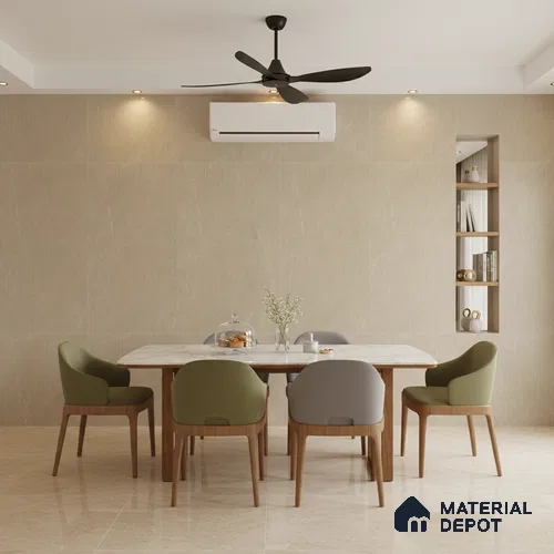 Punch Look Wall Tile TL 08124 B Moonstone Beige Decor 4 ft x 2 ft Vitrified Matte Finish - 9 mm | Random 4