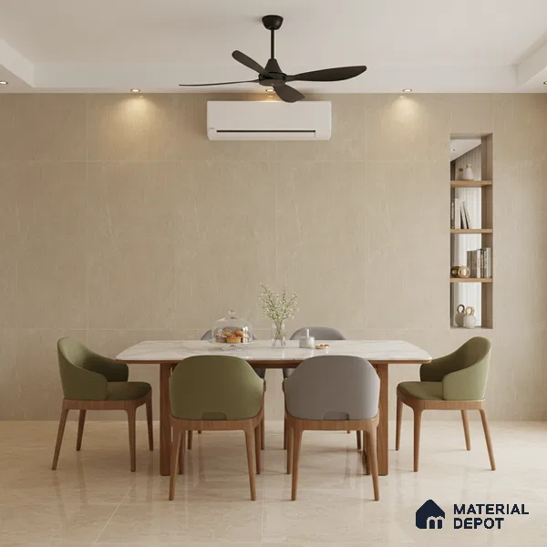 Punch Look Wall Tile TL 08124 B Moonstone Beige Decor 4 ft x 2 ft Vitrified Matte Finish - 9 mm | Random 4