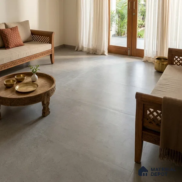Stone Look Floor & Wall Tile TL 08125 F Jackstone Amber 6 ft x 4 ft Vitrified Matte Finish - 9 mm | Random 12 | Adhesive and Spacers Must be Used During Installation