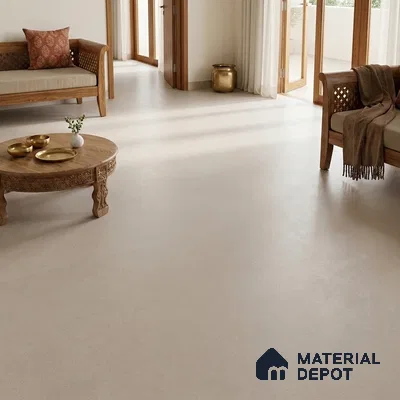 Stone Look Floor & Wall Tile TL 08133 E Zircon Beige 6 ft x 4 ft Vitrified Matte Finish - 9 mm | Random 8 | Adhesive and Spacers Must be Used During Installation