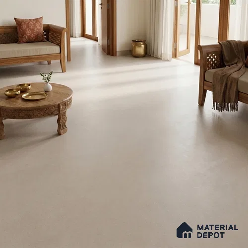 Stone Look Floor & Wall Tile TL 08133 E Zircon Beige 6 ft x 4 ft Vitrified Matte Finish - 9 mm | Random 8 | Adhesive and Spacers Must be Used During Installation