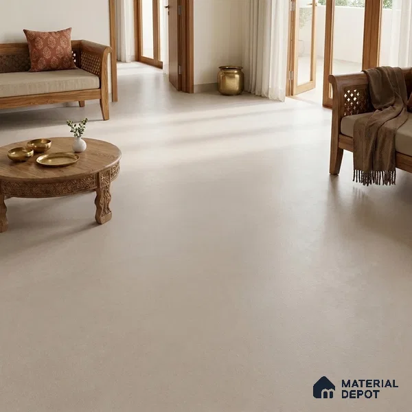 Stone Look Floor & Wall Tile TL 08133 E Zircon Beige 6 ft x 4 ft Vitrified Matte Finish - 9 mm | Random 8 | Adhesive and Spacers Must be Used During Installation
