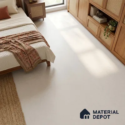 Stone Look Floor & Wall Tile TL 08133 F Zircon Blanco 6 ft x 4 ft Vitrified Matte Finish - 9 mm | Random 8 | Adhesive and Spacers Must be Used During Installation