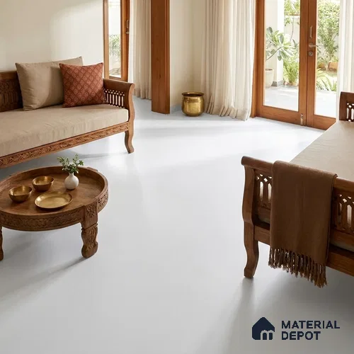 Stone Look Floor & Wall Tile TL 08133 F Zircon Blanco 6 ft x 4 ft Vitrified Matte Finish - 9 mm | Random 8 | Adhesive and Spacers Must be Used During Installation