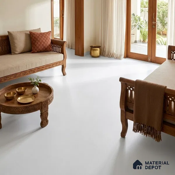 Stone Look Floor & Wall Tile TL 08133 F Zircon Blanco 6 ft x 4 ft Vitrified Matte Finish - 9 mm | Random 8 | Adhesive and Spacers Must be Used During Installation