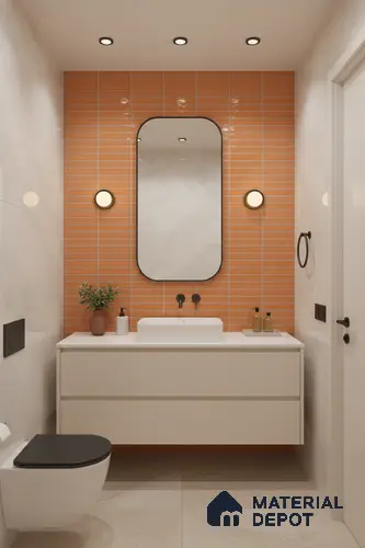 Faux Subway Look Wall Tile TL 08135 D Brich Honey 1 ft x 1 ft Ceramic Glossy Finish - 10 mm | Please Expect a Slight Variation of Pattern
