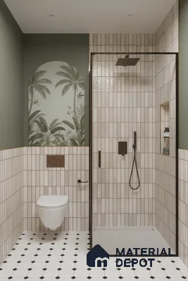 Faux Subway Look Wall Tile TL 08137 B G Arcos Grey 1 ft x 1 ft Ceramic Matte Finish - 10 mm | Please Expect a Slight Variation of Pattern