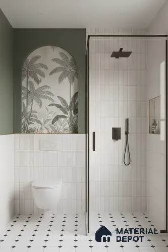 Faux Subway Look Wall Tile TL 08138 B G Zilong Blanco Hl 1 ft x 1 ft Ceramic Matte Finish - 10 mm | Please Expect a Slight Variation of Pattern