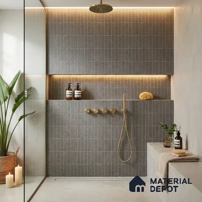 Faux Subway Look Wall Tile TL 08138 C G Zilong Coal Hl 1 ft x 1 ft Ceramic Matte Finish - 10 mm | Please Expect a Slight Variation of Pattern