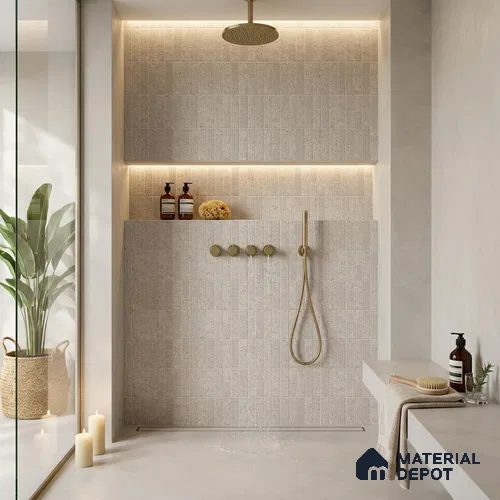 Faux Subway Look Wall Tile TL 08138 E G Zilong Grey Hl 1 ft x 1 ft Ceramic Matte Finish - 10 mm | Please Expect a Slight Variation of Pattern