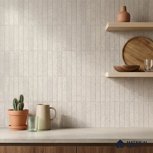 Faux Subway Look Wall Tile TL 08138 E G Zilong Grey Hl 1 ft x 1 ft Ceramic Matte Finish - 10 mm | Please Expect a Slight Variation of Pattern