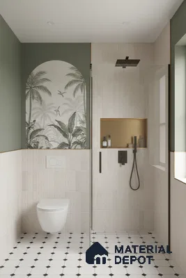 Faux Subway Look Wall Tile TL 08138 G Zilong Beige Hl 1 ft x 1 ft Ceramic Matte Finish - 10 mm | Please Expect a Slight Variation of Pattern