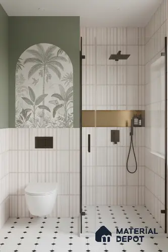 Faux Subway Look Wall Tile TL 08139 E Liberty Silver 1 ft x 1 ft Ceramic Matte Finish - 10 mm | Please Expect a Slight Variation of Pattern