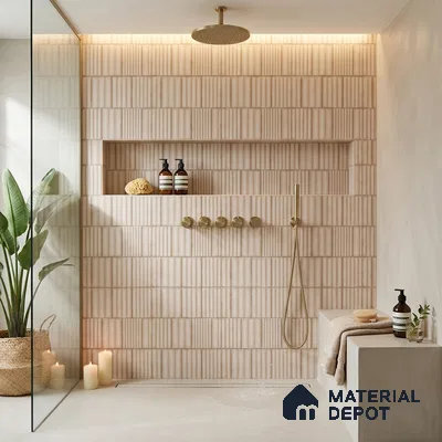Faux Subway Look Wall Tile TL 08139 Liberty Bone 1 ft x 1 ft Ceramic Matte Finish - 10 mm | Please Expect a Slight Variation of Pattern
