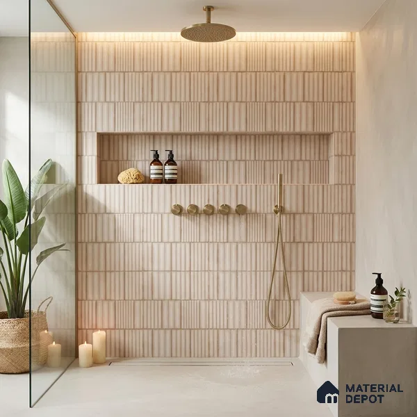 Faux Subway Look Wall Tile TL 08139 Liberty Bone 1 ft x 1 ft Ceramic Matte Finish - 10 mm | Please Expect a Slight Variation of Pattern