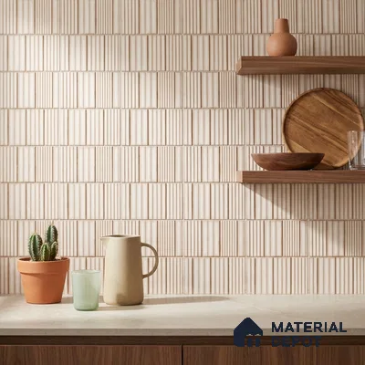 Faux Subway Look Wall Tile TL 08139 Liberty Bone 1 ft x 1 ft Ceramic Matte Finish - 10 mm | Please Expect a Slight Variation of Pattern