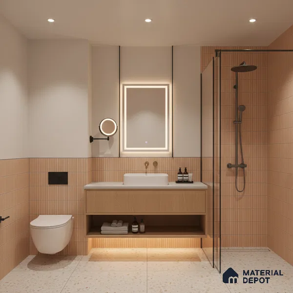 Faux Subway Look Wall Tile TL 08140 C Sitagon Crema 1 ft x 1 ft Ceramic Matte Finish - 10 mm | Please Expect a Slight Variation of Pattern