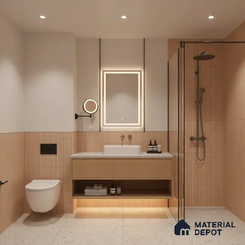 Faux Subway Look Wall Tile TL 08140 C Sitagon Crema 1 ft x 1 ft Ceramic Matte Finish - 10 mm | Please Expect a Slight Variation of Pattern