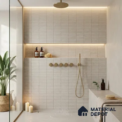 Faux Subway Look Wall Tile TL 08140 D Sitagon Mint 1 ft x 1 ft Ceramic Matte Finish - 10 mm | Please Expect a Slight Variation of Pattern