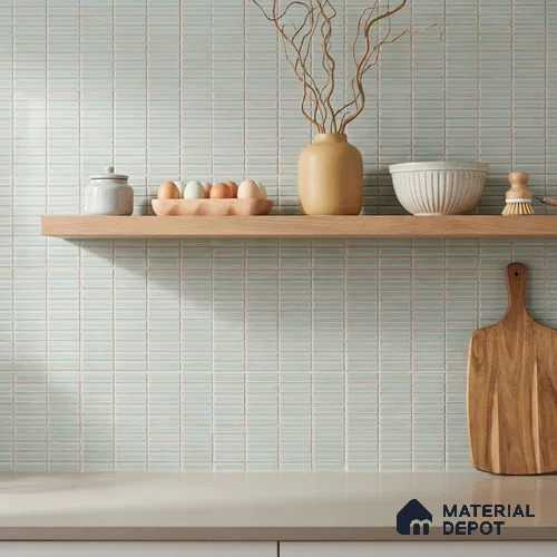 Faux Subway Look Wall Tile TL 08140 E Sitagon Olive 1 ft x 1 ft Ceramic Matte Finish - 10 mm | Please Expect a Slight Variation of Pattern