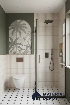 Faux Subway Look Wall Tile TL 08140 Sitagon Beige 1 ft x 1 ft Ceramic Matte Finish - 10 mm | Please Expect a Slight Variation of Pattern