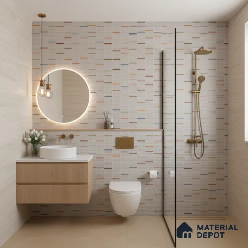 Highlighter Look Wall Tile TL 08143 G Machio Griss HL 02 2 ft x 1 ft Ceramic Matte Finish - 9 mm