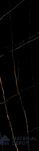 Marble Look Wall & Floor Tile TL 08167 Noir Saint Laurent 10 ft x 2.6 ft Porcelain Glossy Finish - 15 mm | Random 4 | Adhesive and Spacers Must be Used During Installation