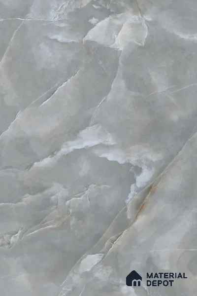 Marble Look Wall & Floor Tile TL 08179 TM Jennifer Grey 6 ft x 4 ft Vitrified Glossy Finish - 9 mm | Adhesive and Spacers Must be Used During Installation
