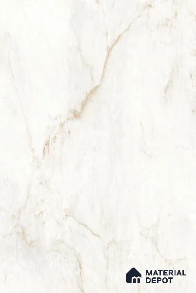 Marble Calacatta Wall & Floor Tile TL 08181 Off-White 6 ft x 4 ft Glossy Finish Vitrified Tile - 9 mm | Suitable For Living Room, Bedroom, Bathroom | Adhesive and Spacers Must be Used During Installation