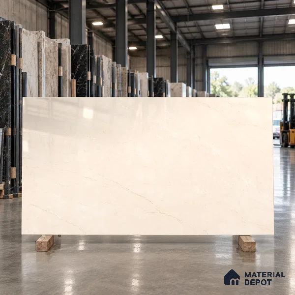 Marble Look Wall & Floor Tile TL 08182 Bella Crema Endless 6 ft x 4 ft Vitrified Glossy Finish - 9 mm | Adhesive and Spacers Must be Used During Installation