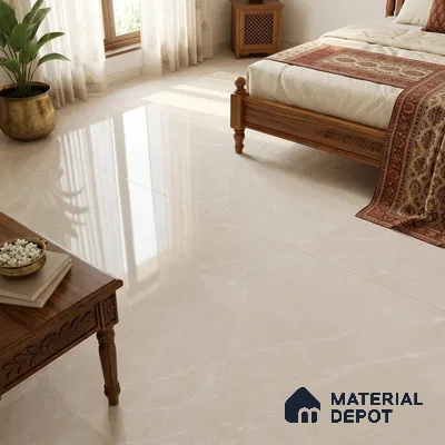 Marble Wall & Floor Tile TL 08183 Grey 6 ft x 4 ft Glossy Finish Vitrified Tile - 9 mm | Suitable For Living Room, Bedroom, Bathroom | Adhesive and Spacers Must be Used During Installation