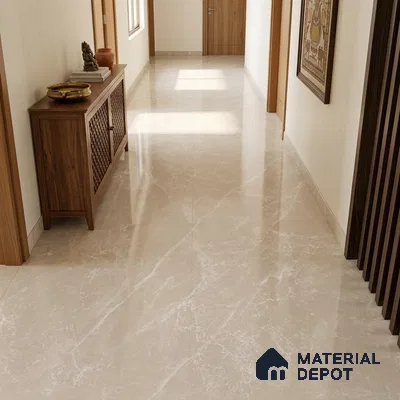 Marble Wall & Floor Tile TL 08183 Grey 6 ft x 4 ft Glossy Finish Vitrified Tile - 9 mm | Suitable For Living Room, Bedroom, Bathroom | Adhesive and Spacers Must be Used During Installation