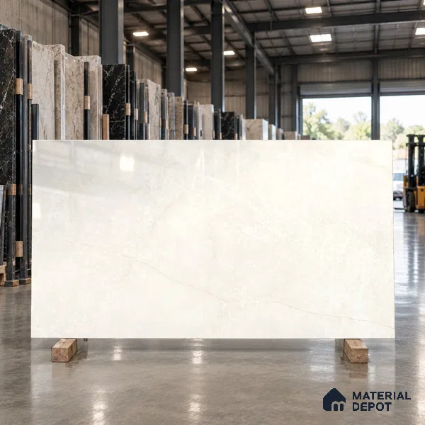 Marble Look Wall & Floor Tile TL 08185 Floriana Blanco 6 ft x 4 ft Vitrified Glossy Finish - 9 mm | Adhesive and Spacers Must be Used During Installation
