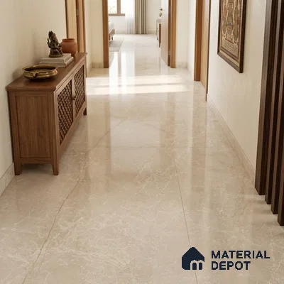 Marble Look Wall & Floor Tile TL 08185 Floriana Blanco 6 ft x 4 ft Vitrified Glossy Finish - 9 mm | Adhesive and Spacers Must be Used During Installation