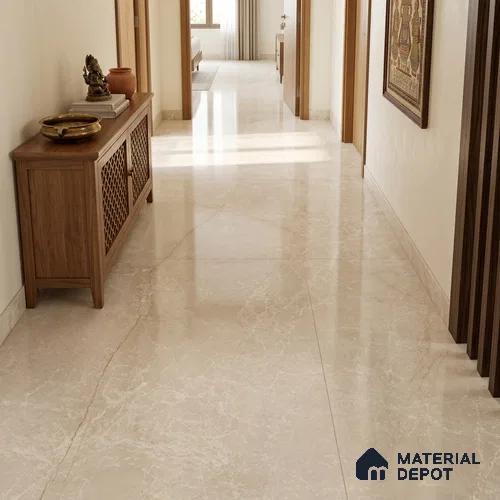 Marble Look Wall & Floor Tile TL 08185 Floriana Blanco 6 ft x 4 ft Vitrified Glossy Finish - 9 mm | Adhesive and Spacers Must be Used During Installation