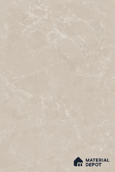 Marble Look Wall & Floor Tile TL 08187 Desert Taupe Endless 6 ft x 4 ft Vitrified Glossy Finish - 9 mm | Adhesive and Spacers Must be Used During Installation