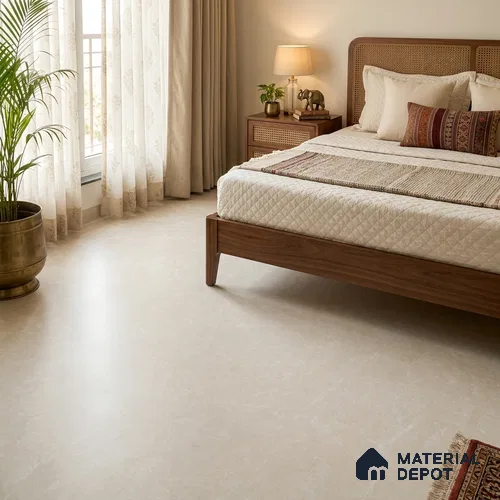 Marble Look Floor & Wall Tile TL 08190 C DG Soft Cloud Blanco Endless 6 ft x 4 ft Vitrified Matte Finish - 9 mm | Adhesive and Spacers Must be Used During Installation