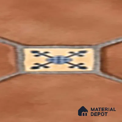 Parking Stone Floor Tile TL 08192 Castle Cotto 16 inch x 16 inch | Vitrified Anti Skid Matte Finish Heavy Duty Tile - 12 mm | Suitable For High Traffic Areas, Parking, Balcony | Pattern Alignment May Vary | 2-3 mm Spacer is Mandatory