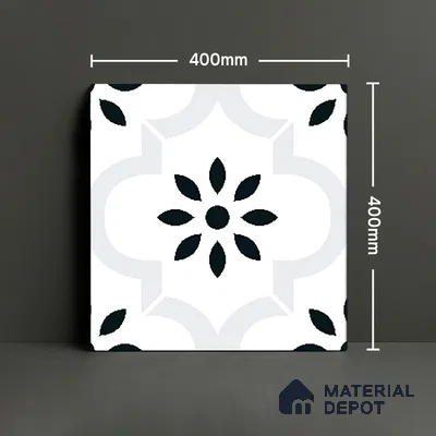 Parking Patterned Floor Tile TL 08194 CH-8 16 inch x 16 inch | Vitrified Anti Skid Matte Finish Heavy Duty Tile - 12 mm | Suitable For High Traffic Areas, Bathroom, Balcony | Pattern Alignment May Vary | 2-3 mm Spacer is Mandatory