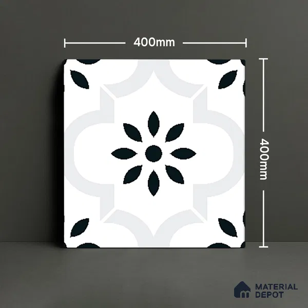 Parking Patterned Floor Tile TL 08194 CH-8 16 inch x 16 inch | Vitrified Anti Skid Matte Finish Heavy Duty Tile - 12 mm | Suitable For High Traffic Areas, Bathroom, Balcony | Pattern Alignment May Vary | 2-3 mm Spacer is Mandatory