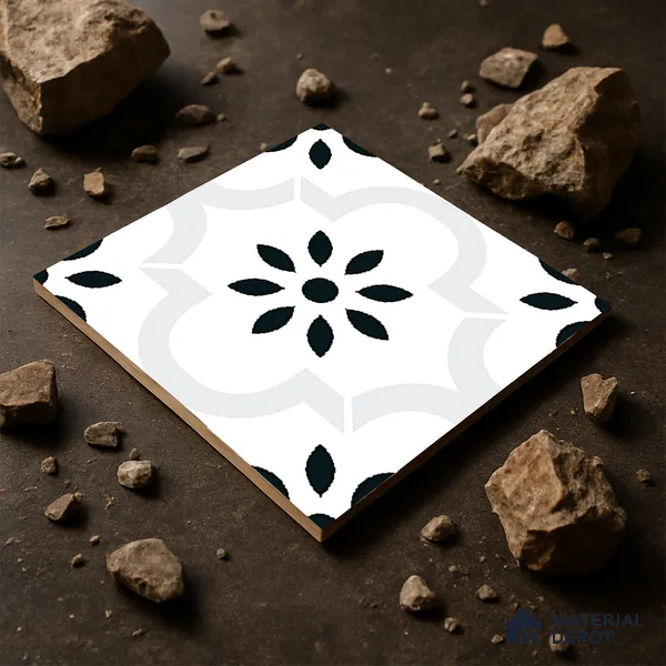 Parking Patterned Floor Tile TL 08194 CH-8 16 inch x 16 inch | Vitrified Anti Skid Matte Finish Heavy Duty Tile - 12 mm | Suitable For High Traffic Areas, Bathroom, Balcony | Pattern Alignment May Vary | 2-3 mm Spacer is Mandatory