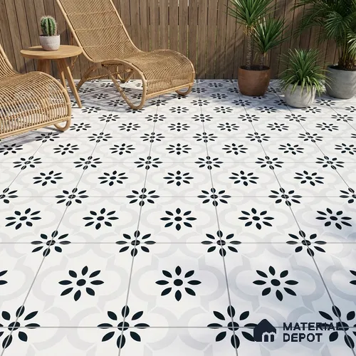 Parking Patterned Floor Tile TL 08194 CH-8 16 inch x 16 inch | Vitrified Anti Skid Matte Finish Heavy Duty Tile - 12 mm | Suitable For High Traffic Areas, Bathroom, Balcony | Pattern Alignment May Vary | 2-3 mm Spacer is Mandatory