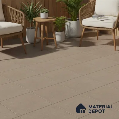 Plain Parking Floor Tile TL 08206 G Kottai Verde 16 inch x 16 inch | Vitrified Anti Slip Matte Finish Heavy Duty Tile - 12 mm | Suitable For High Traffic Areas, Parking, Balcony | Pattern Alignment May Vary | 2-3 mm Spacer is Mandatory