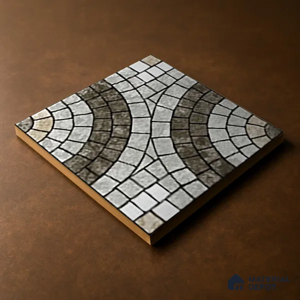 Parking Stone Floor Tile TL 08211 Stratos 16 inch x 16 inch | Vitrified Anti Slip Matte Finish Heavy Duty Tile - 12 mm | Suitable For High Traffic Areas, Parking, Balcony | Pattern Alignment May Vary | 2-3 mm Spacer is Mandatory