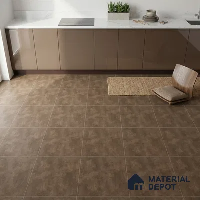 Cement Look Wall & Floor Tile TL 08213 D Oyster Moka 2 ft x 2 ft Vitrified Matte Finish - 9 mm